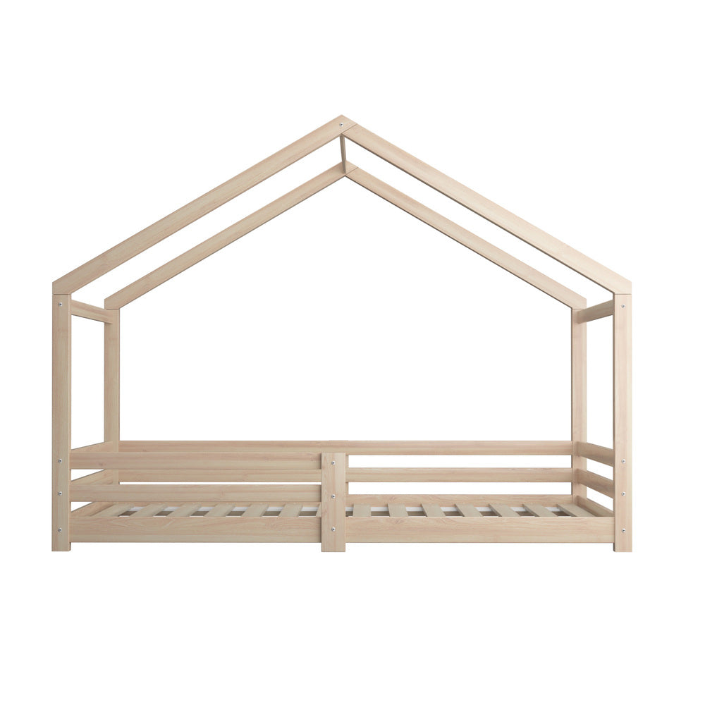 Oikiture Bed Frame Wooden Single Size Timber House Frame-Wooden Bed Frame-PEROZ Accessories