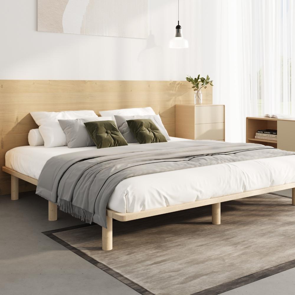 Oikiture Bed Frame King Size Wooden Bed Base-Wooden Bed Frames-PEROZ Accessories