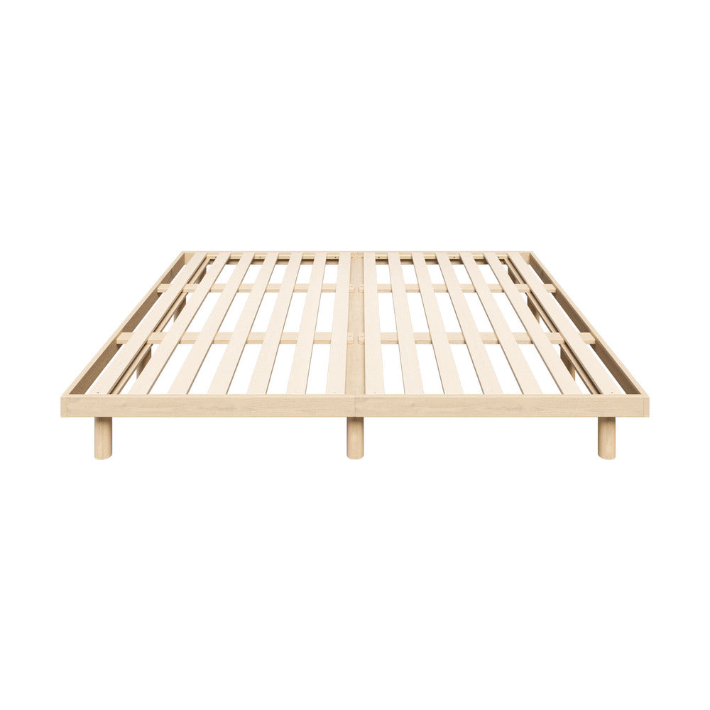 Oikiture Bed Frame King Size Bed Base Solid Wood Slats-Wooden Bed Frames-PEROZ Accessories