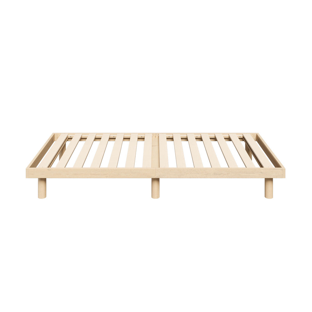 Oikiture Bed Frame Single Size Bed Base Solid Wood Slats-Wooden Bed Frames-PEROZ Accessories