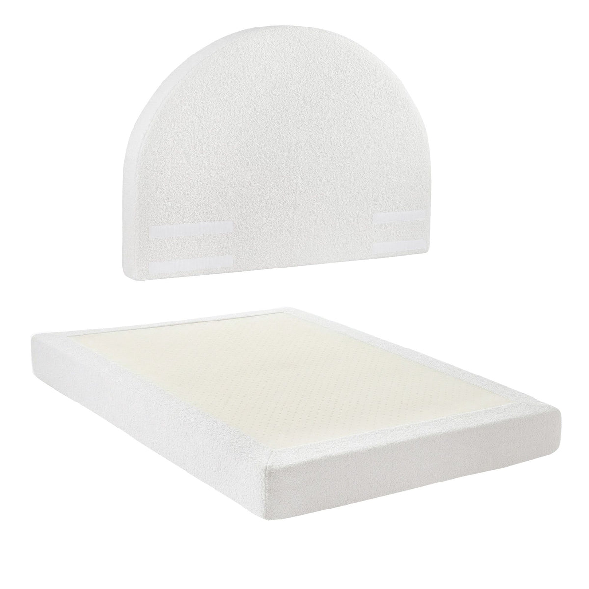 Artiss Queen Bed Frame Boucle Fabric Vacuum Compressed Beds Removable Washable Cover No-Assembly-Furniture > Bedroom > Beds & Bed Frames-PEROZ Accessories