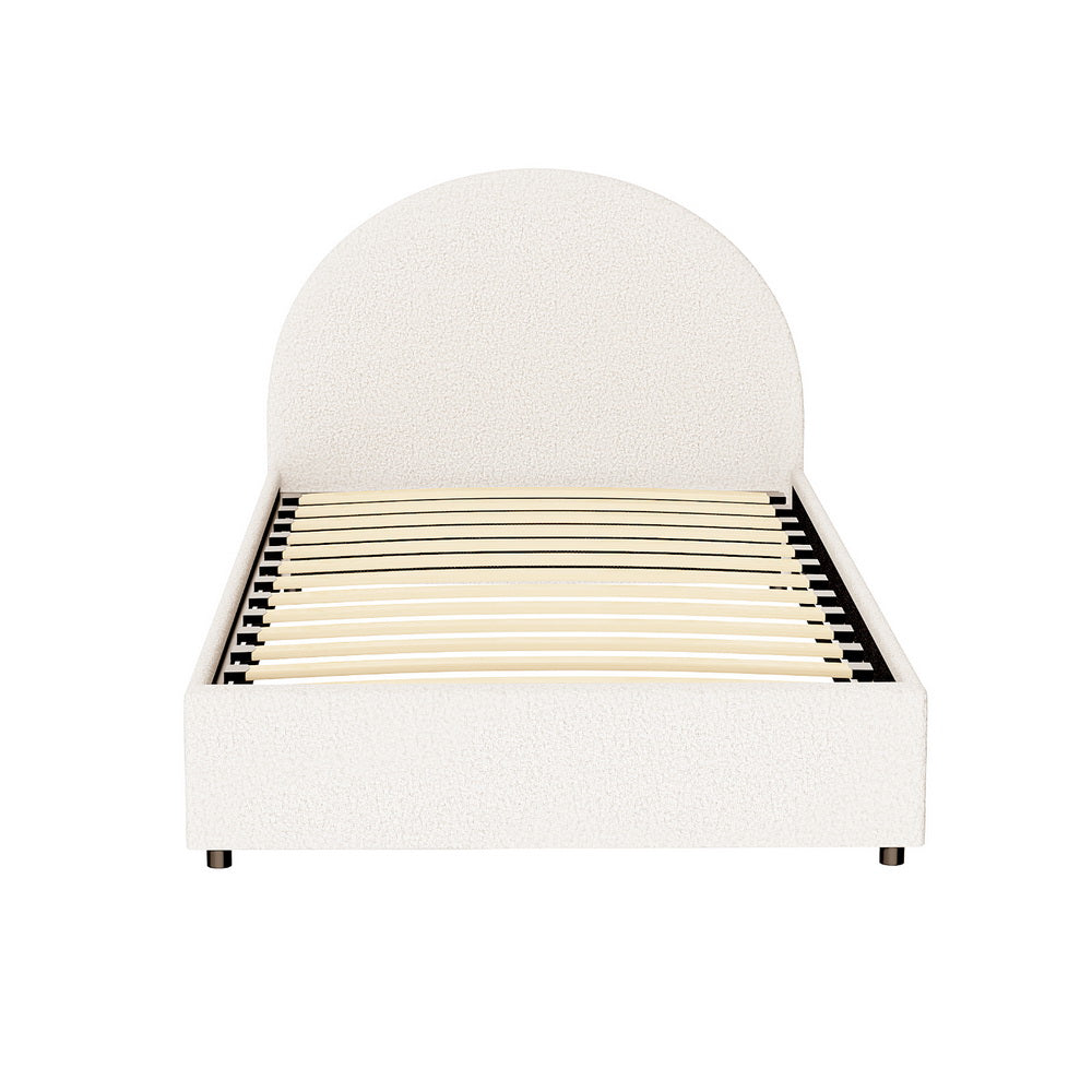 Artiss Bed Frame Gas Lift Strorage Beds Base Platform Boucle Fabric King Single ELLA-Furniture > Bedroom > Beds & Bed Frames-PEROZ Accessories