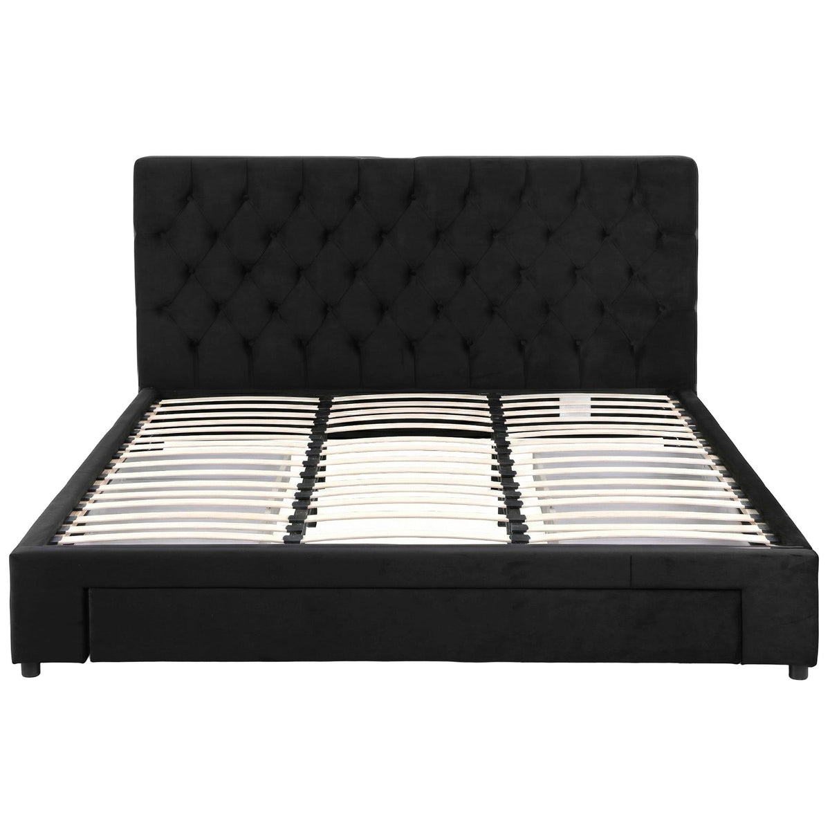 Artiss King Bed Frame Storage Charging Station Upholstered 3 Drawers USB Type-C-Furniture > Bedroom > Beds & Bed Frames-PEROZ Accessories