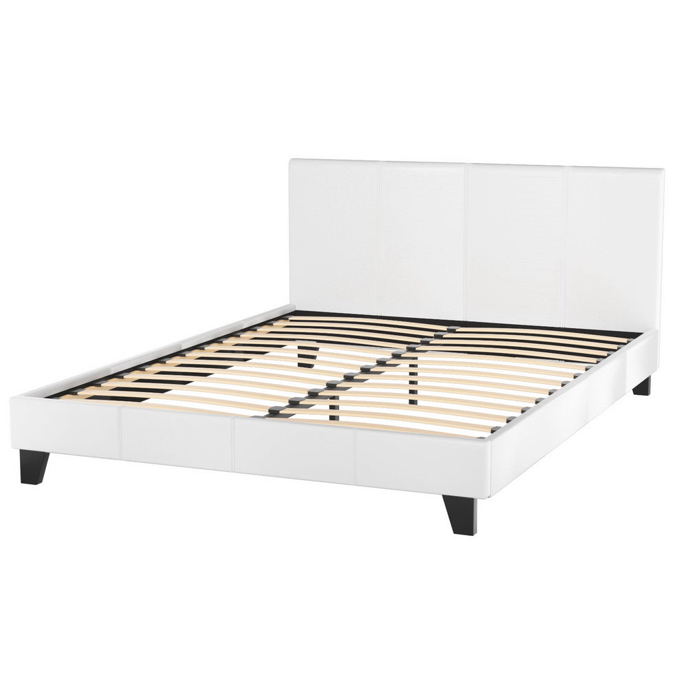 Artiss Bed Frame Queen Size White NEO-Furniture > Bedroom > Beds & Bed Frames-PEROZ Accessories