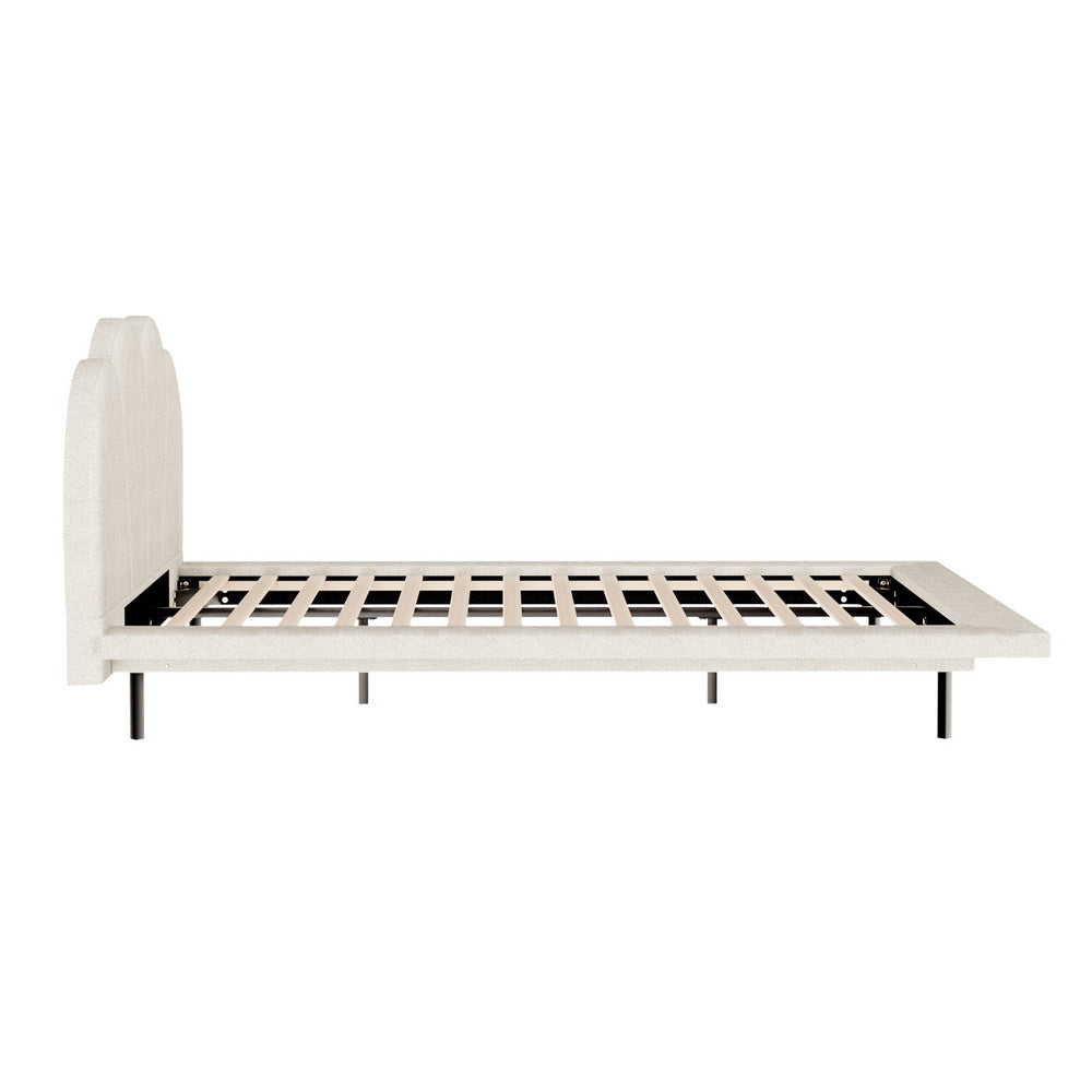 Artiss Bed Frame Queen Size Boucle Beige SASA-Furniture > Bedroom-PEROZ Accessories