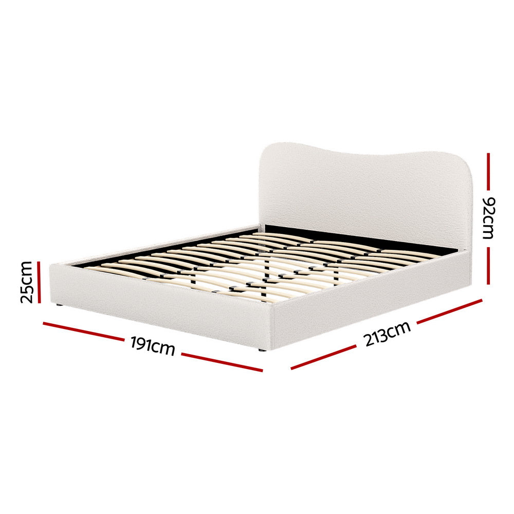 Artiss Bed Frame King Size Boucle DARA-Baby & Kids > Kid&