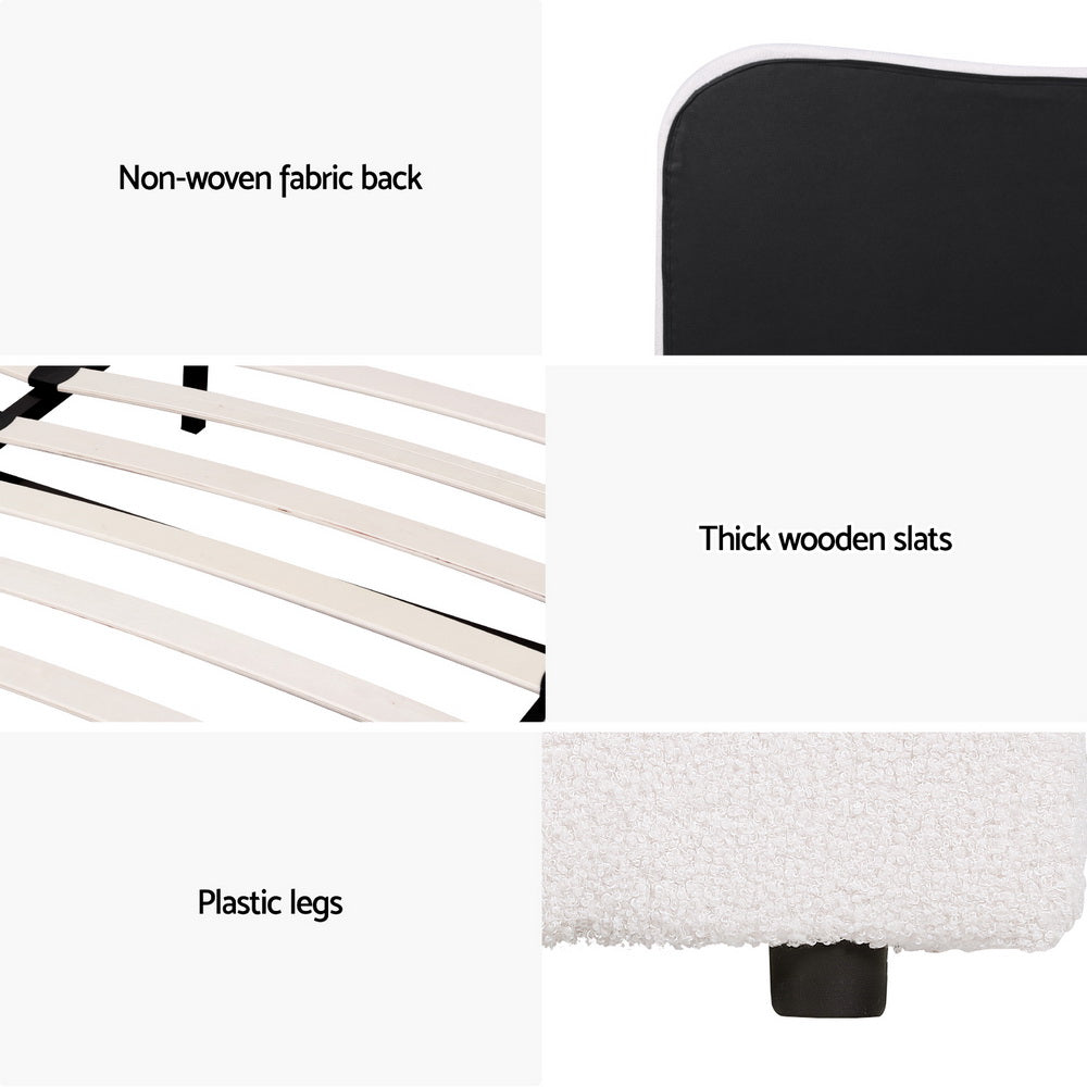 Artiss Bed Frame King Size Boucle DARA-Baby & Kids > Kid&