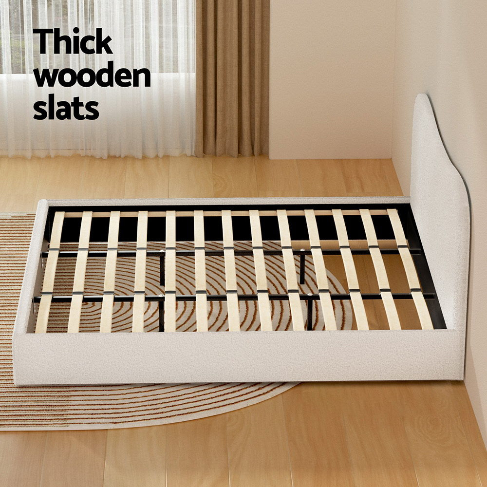 Artiss Bed Frame King Size Boucle DARA-Baby & Kids > Kid&