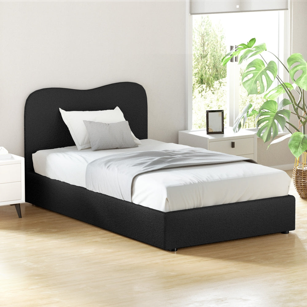 Artiss Bed Frame King Single Size Boucle DARA-Furniture > Bedroom > Beds & Bed Frames-PEROZ Accessories