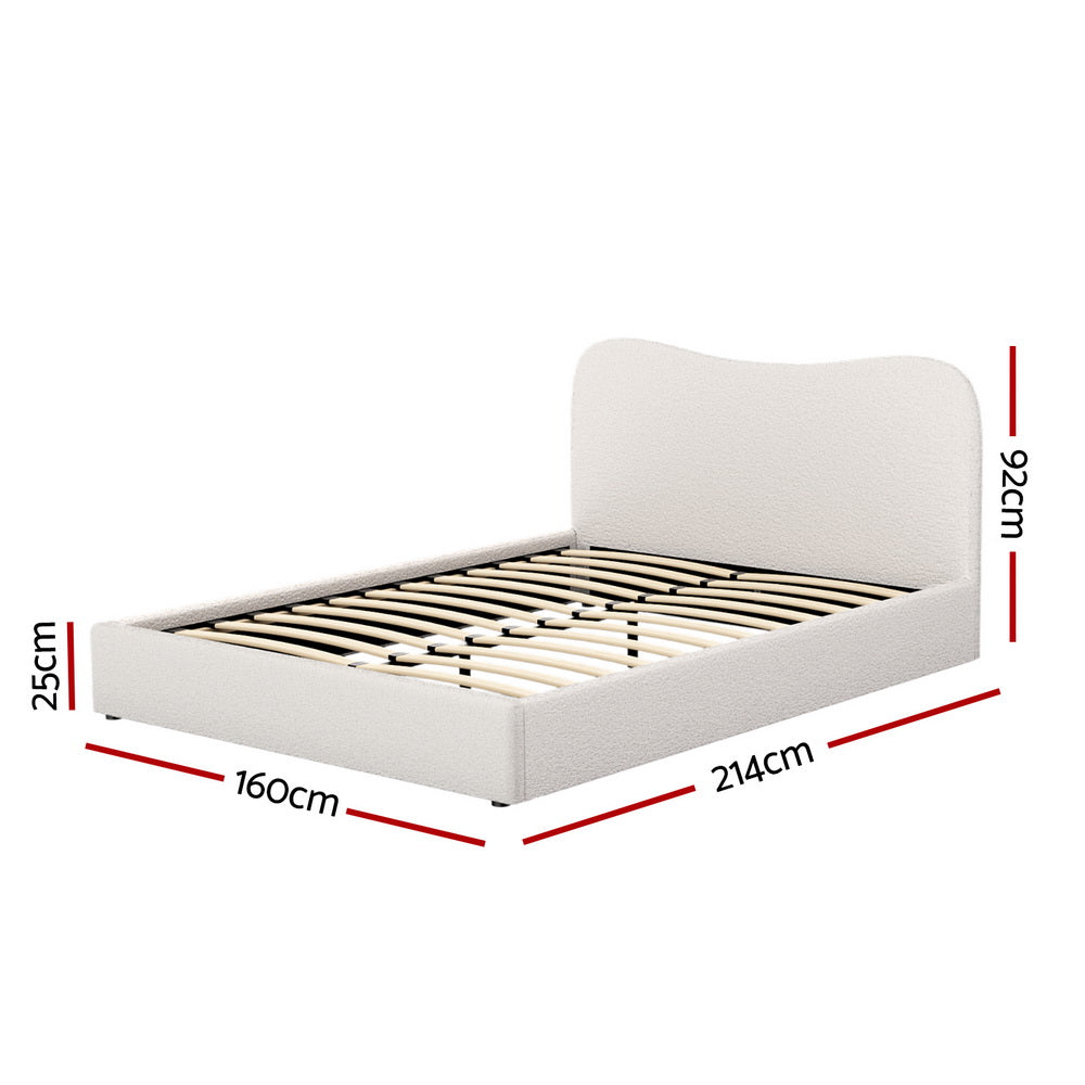 Artiss Bed Frame Queen Size Boucle DARA-Baby & Kids > Kid&