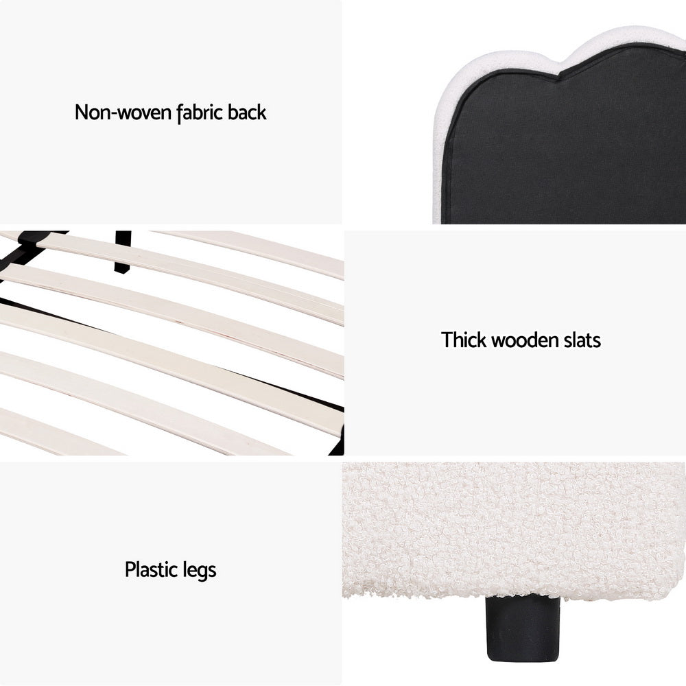 Artiss Bed Frame King Single Size Boucle FION-Baby & Kids > Kid&