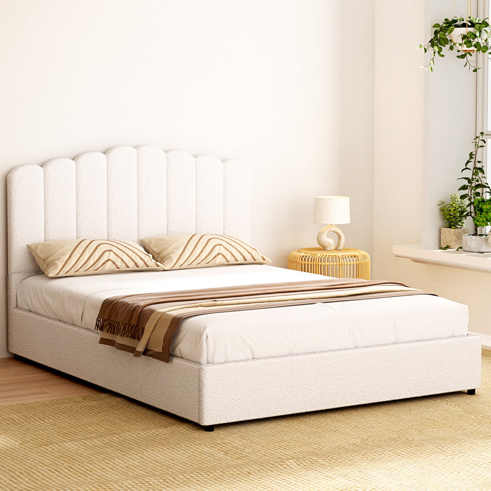 Artiss Bed Frame Queen Size Boucle FION-Baby & Kids > Kid&