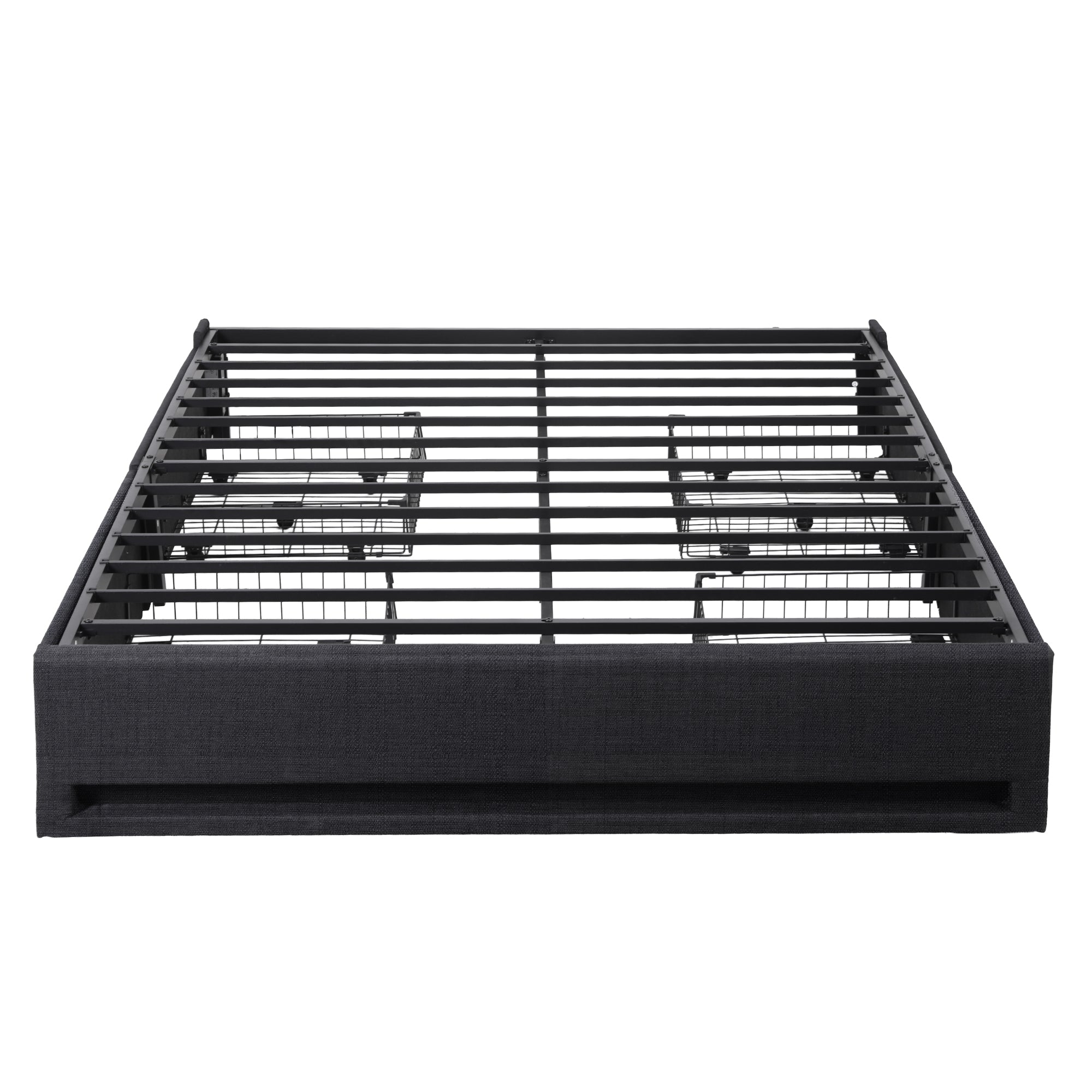 Artiss Queen Bed Frame with Storage Drawers RGB Lights Charging Station Upholstered Fabric-Furniture > Bedroom > Beds & Bed Frames-PEROZ Accessories