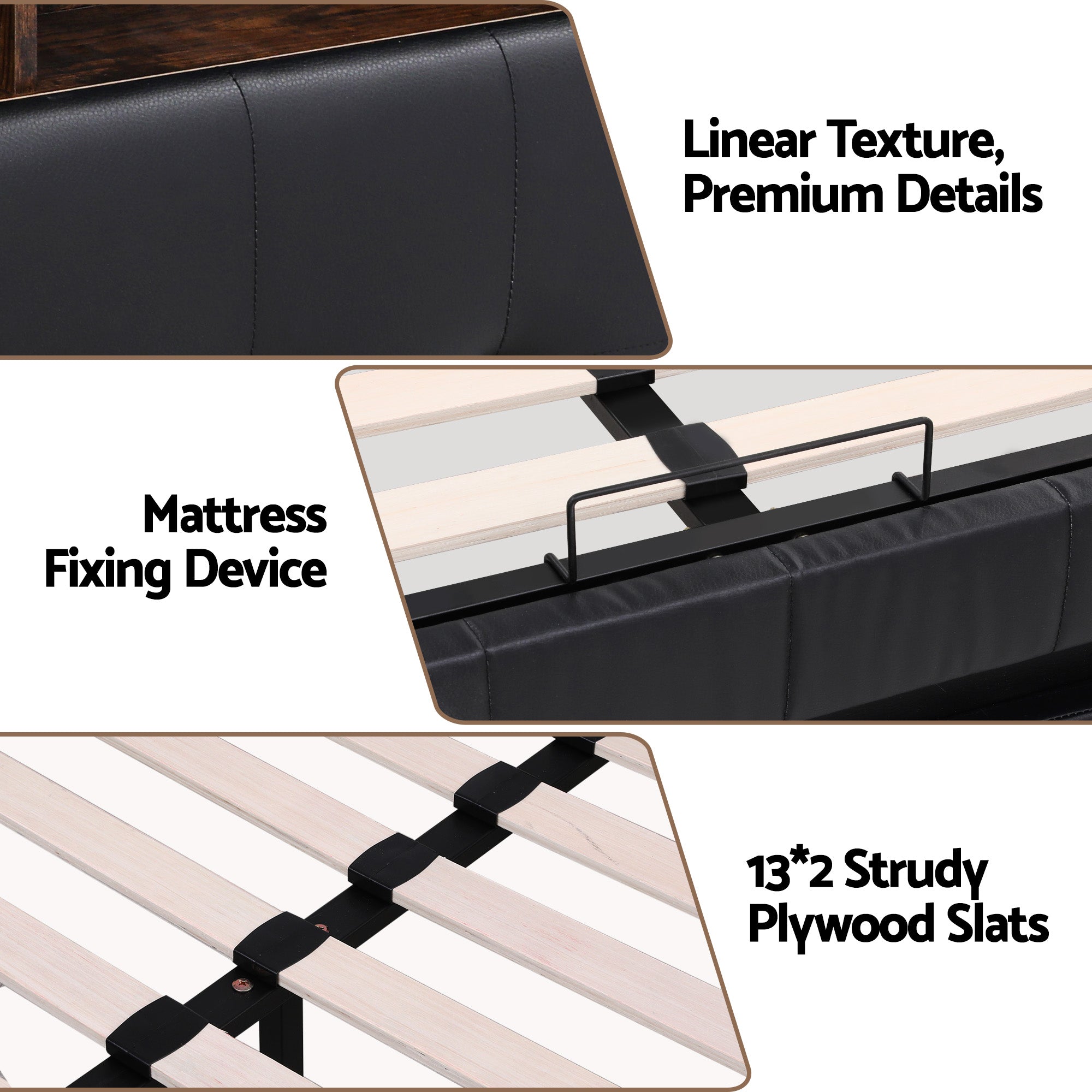 Artiss Queen Bed Frame with Gas Lift Storage LED Lights Charging Station Headboard with Open Shelf-Furniture > Bedroom > Beds & Bed Frames-PEROZ Accessories
