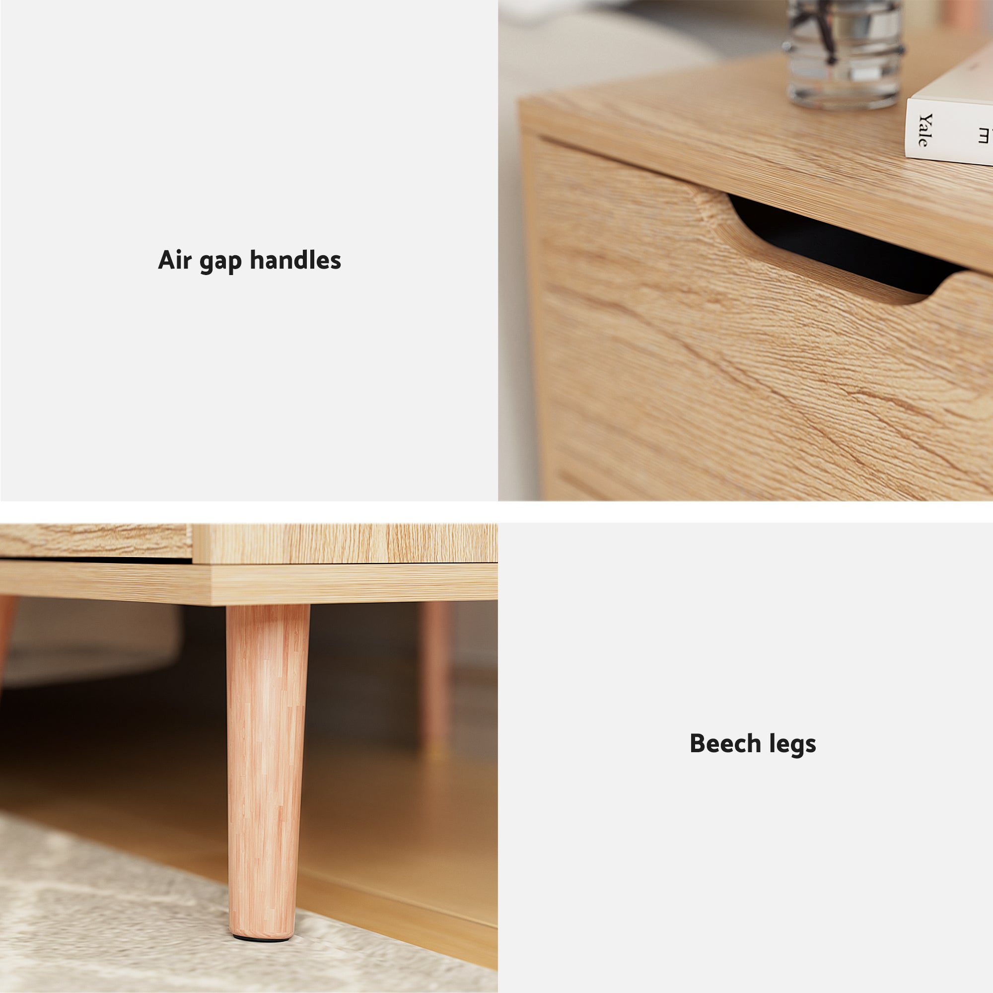 Artiss Gas Lift Queen Bed Frame with Bedside Table Set Boucle Fabric Upholstered Platform Bed Nightstand-Furniture > Bedroom > Beds & Bed Frames-PEROZ Accessories