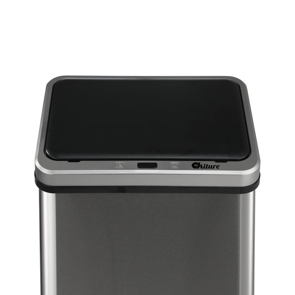 Oikiture 50L Motion Sensor Bin Automatic Silver-Sensor Bin-PEROZ Accessories