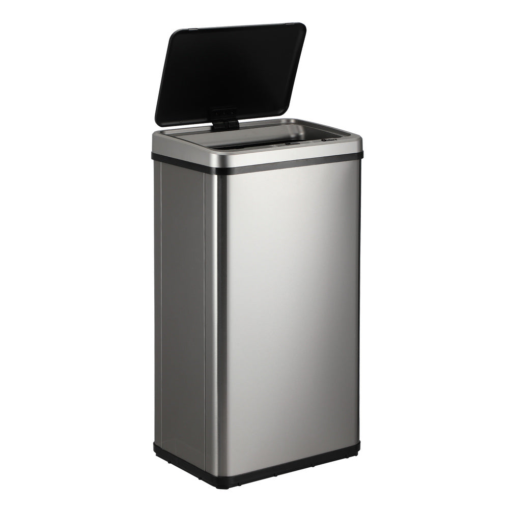 Oikiture 40L Motion Sensor Bin Automatic Rubbish Can Silver-Sensor Bin-PEROZ Accessories