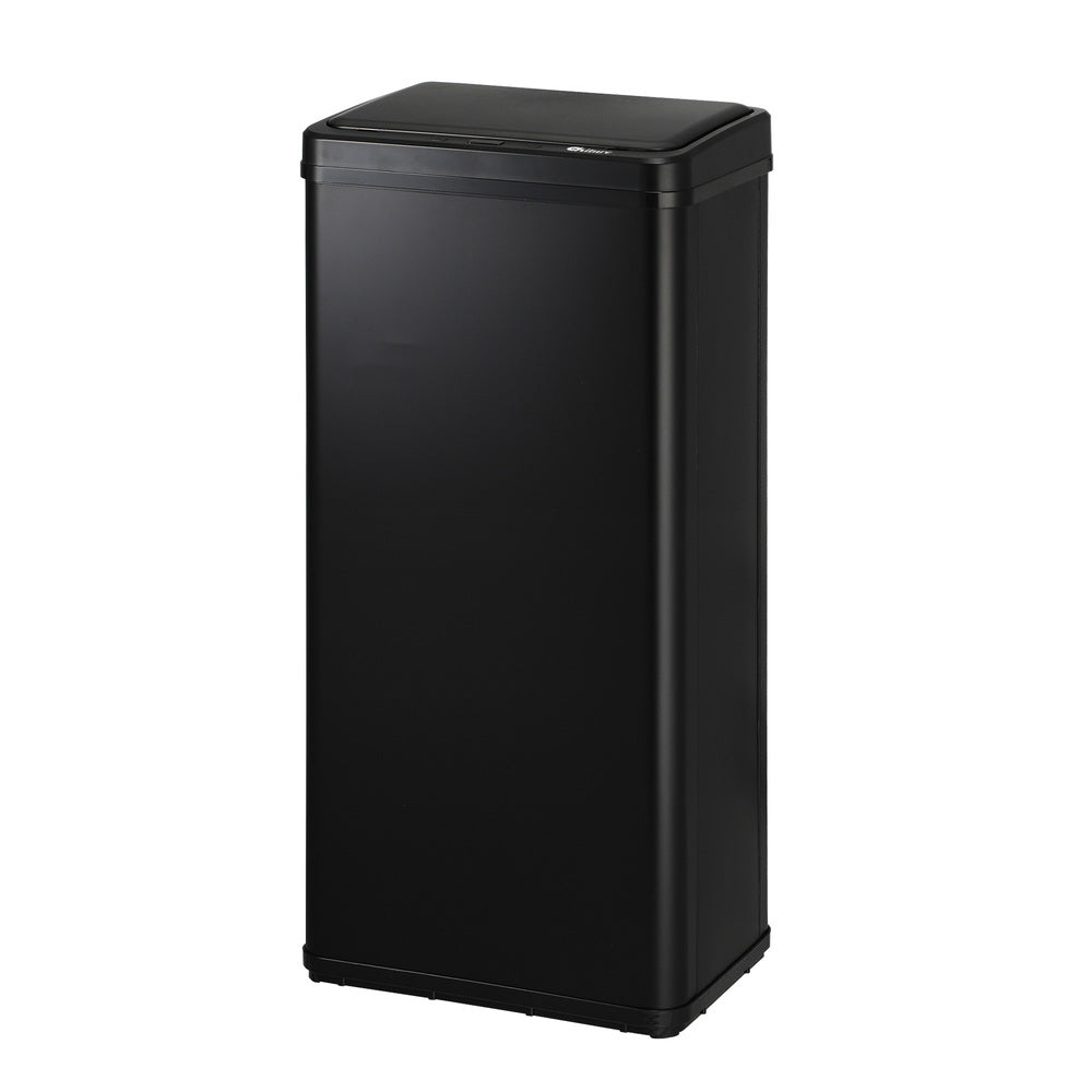 Oikiture 60L Motion Sensor Bin Stainless Steel Black-Sensor Bin-PEROZ Accessories