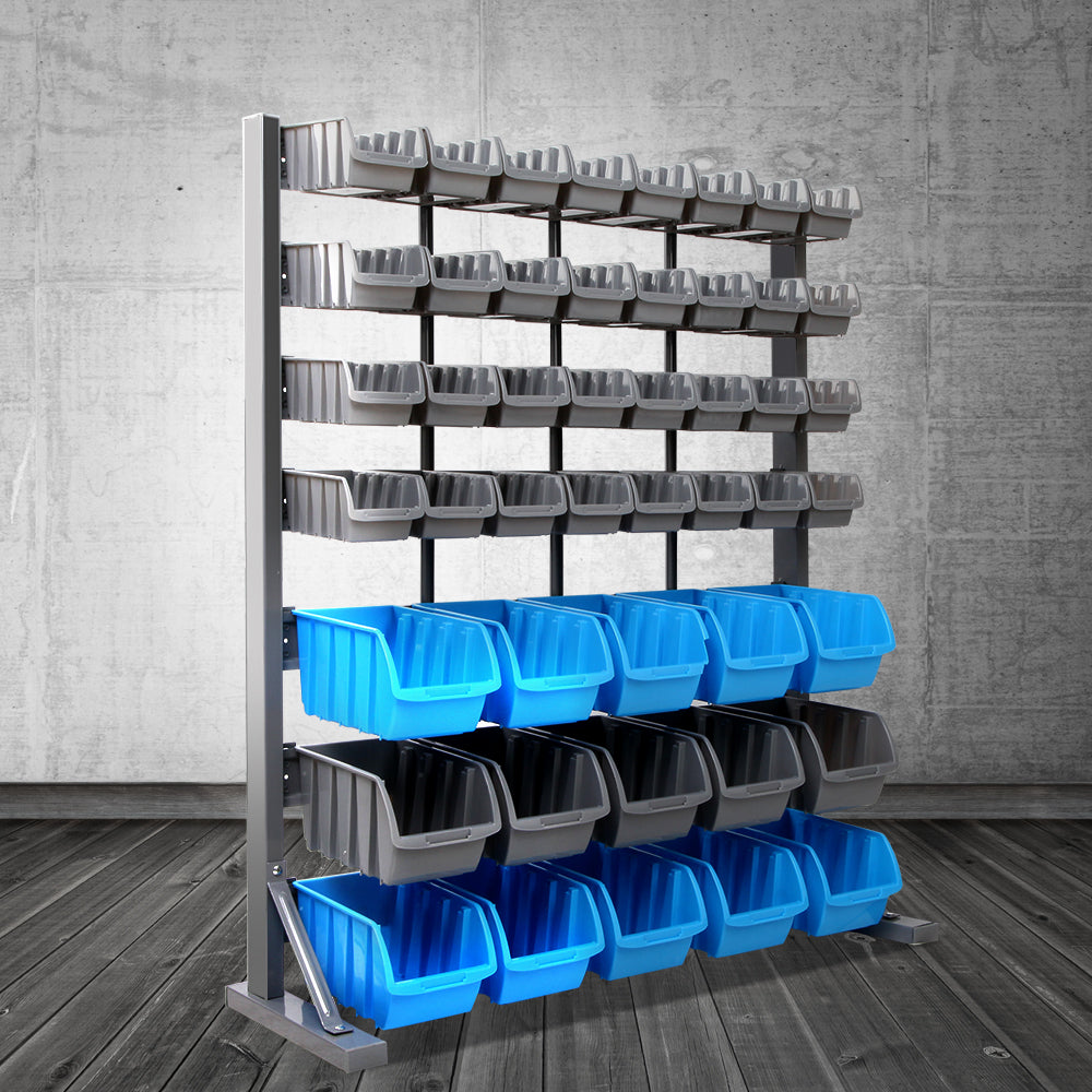 Giantz 47 Storage Bin Rack Free Stand Steel Stand-Tools > Tools Storage-PEROZ Accessories