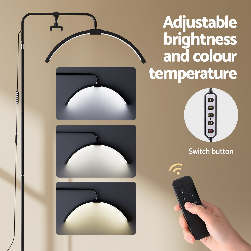 Embellir LED Beauty Light Half Moon Lamp Makeup Tattoo Eyelash Extensions Salon-Health & Beauty > Makeup > Makeup Mirrors-PEROZ Accessories