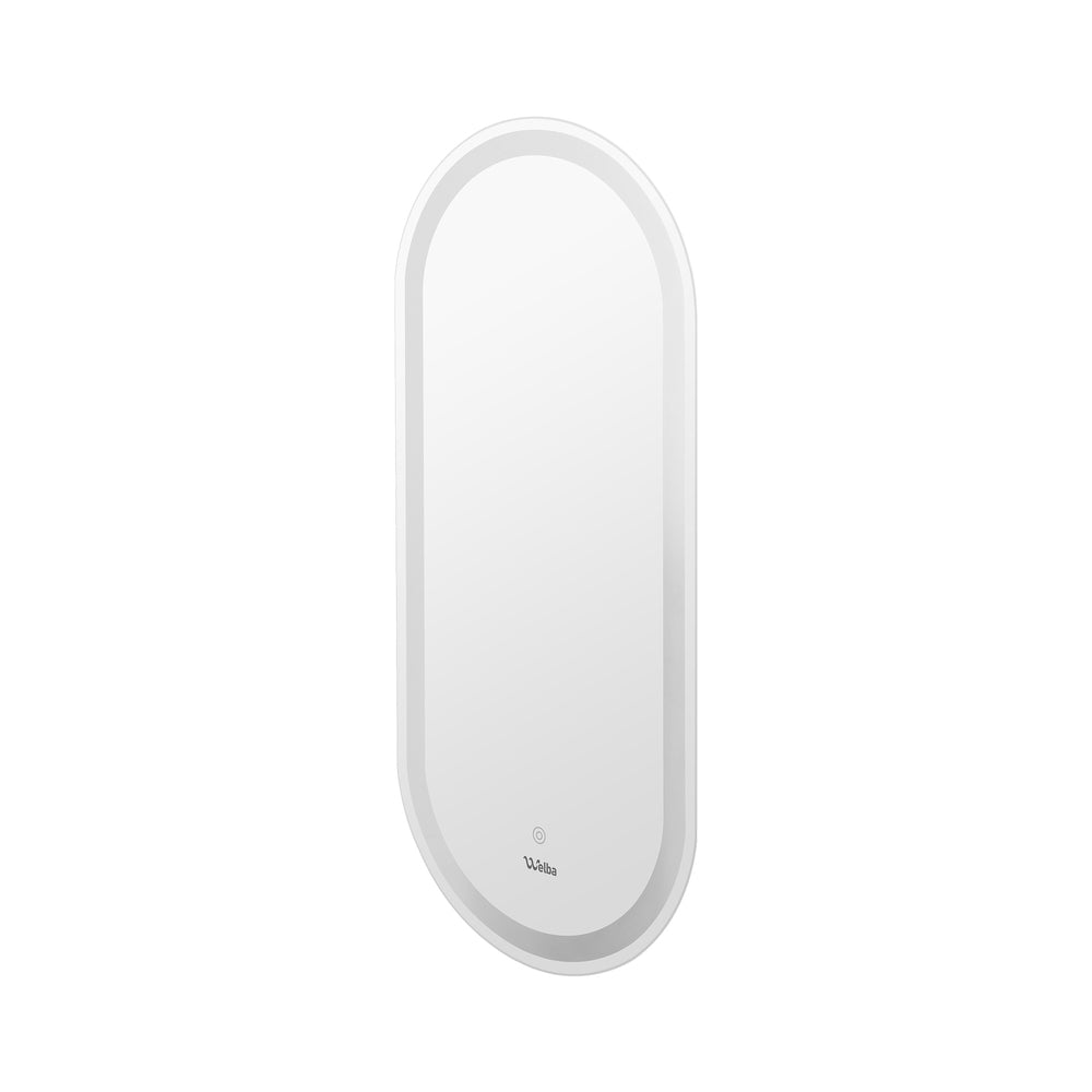 Oikiture Oval Bathroom LED Mirror 45 x 100cm Wall Mirror Makeup Vanity Mirror-Bathroom Mirrors-PEROZ Accessories
