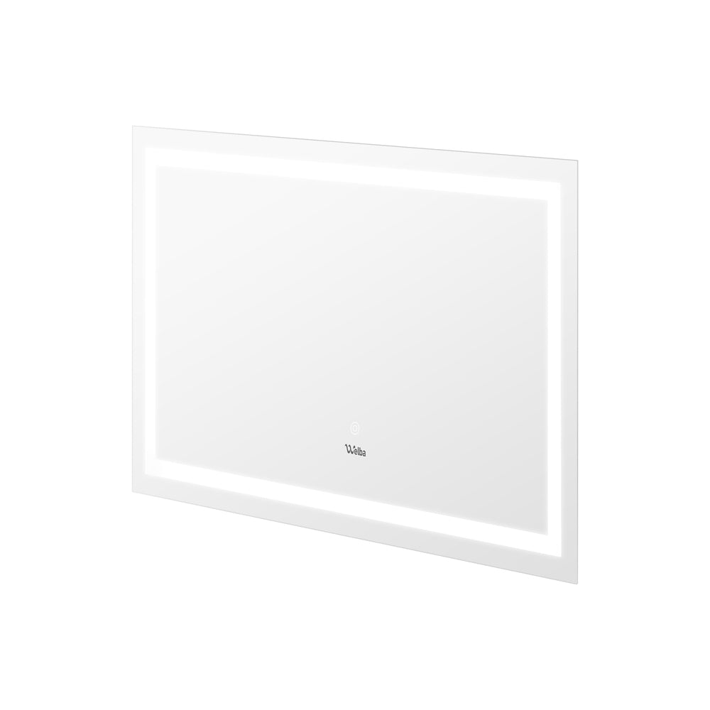Oikiture 80 x 60cm Bathroom LED Mirror Vanity Mirror Wall Mounted Makeup Mirror-Bathroom Mirrors-PEROZ Accessories