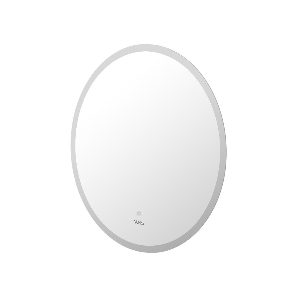 Oikiture Bathroom LED Mirror 80cm Round Mirror Wall Mounted Vanity Mirror-Bathroom Mirrors-PEROZ Accessories