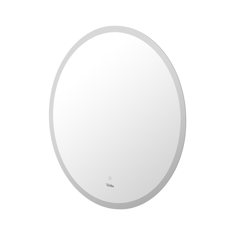 Oikiture Bathroom LED Mirror 90cm Round Mirror Wall Mounted Vanity Mirror-Bathroom Mirrors-PEROZ Accessories