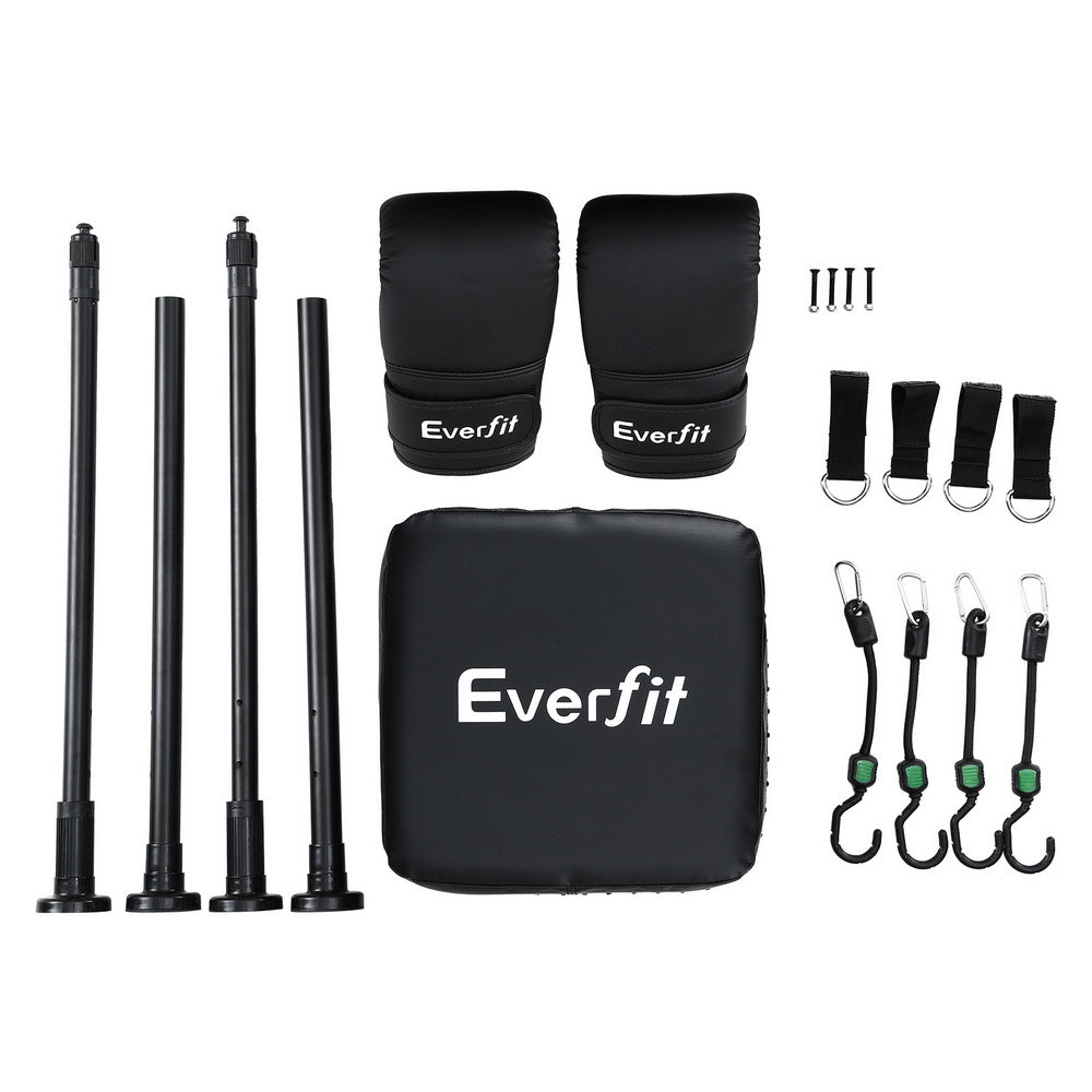Everfit Doorway Punching Bag Adjustable Apartment Friendly with Boxing Gloves Black-Sports & Fitness > Exercise, Gym & Fitness > Boxing & Martial Arts-PEROZ Accessories