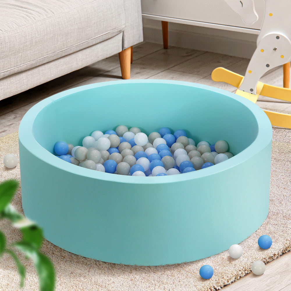 Keezi Kids Ball Pit 90x30cm Ocean Foam Play Pool Barrier Toys Children Blue-Baby & Kids > Gates & Playpens > Ball Pits & Play Pens-PEROZ Accessories