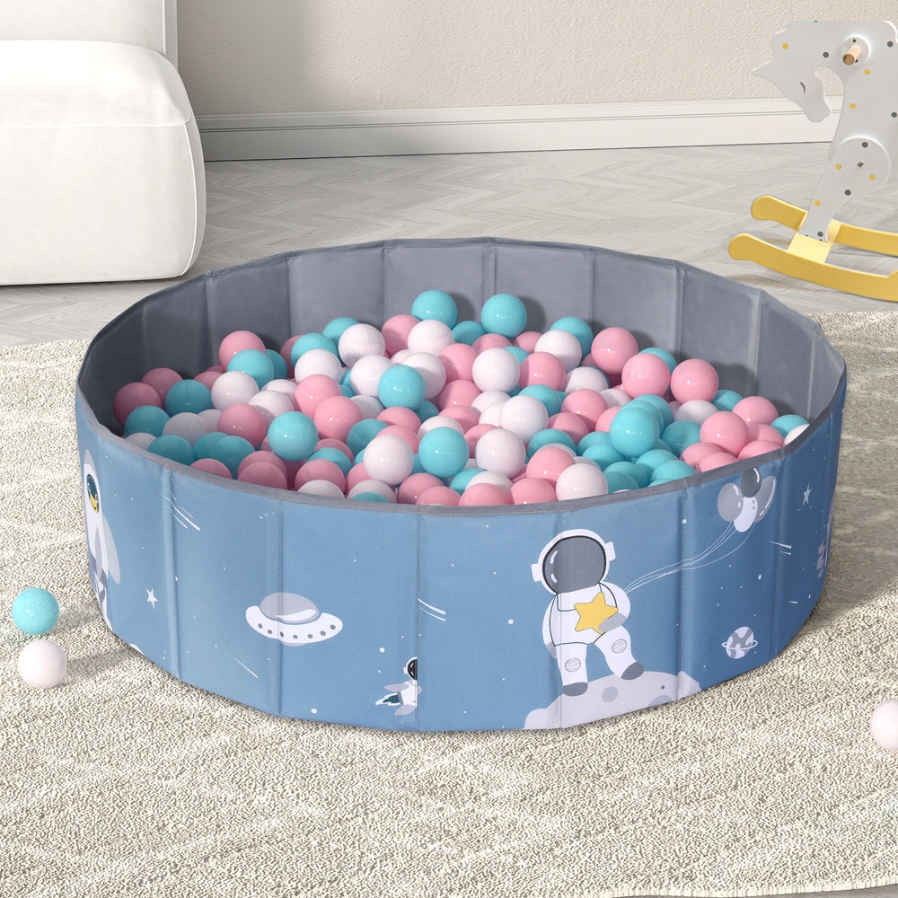 Keezi Kids Ball Pool Pit Toddler Play Foldable Child Playhouse Storage Bag Blue-Baby & Kids > Kid&