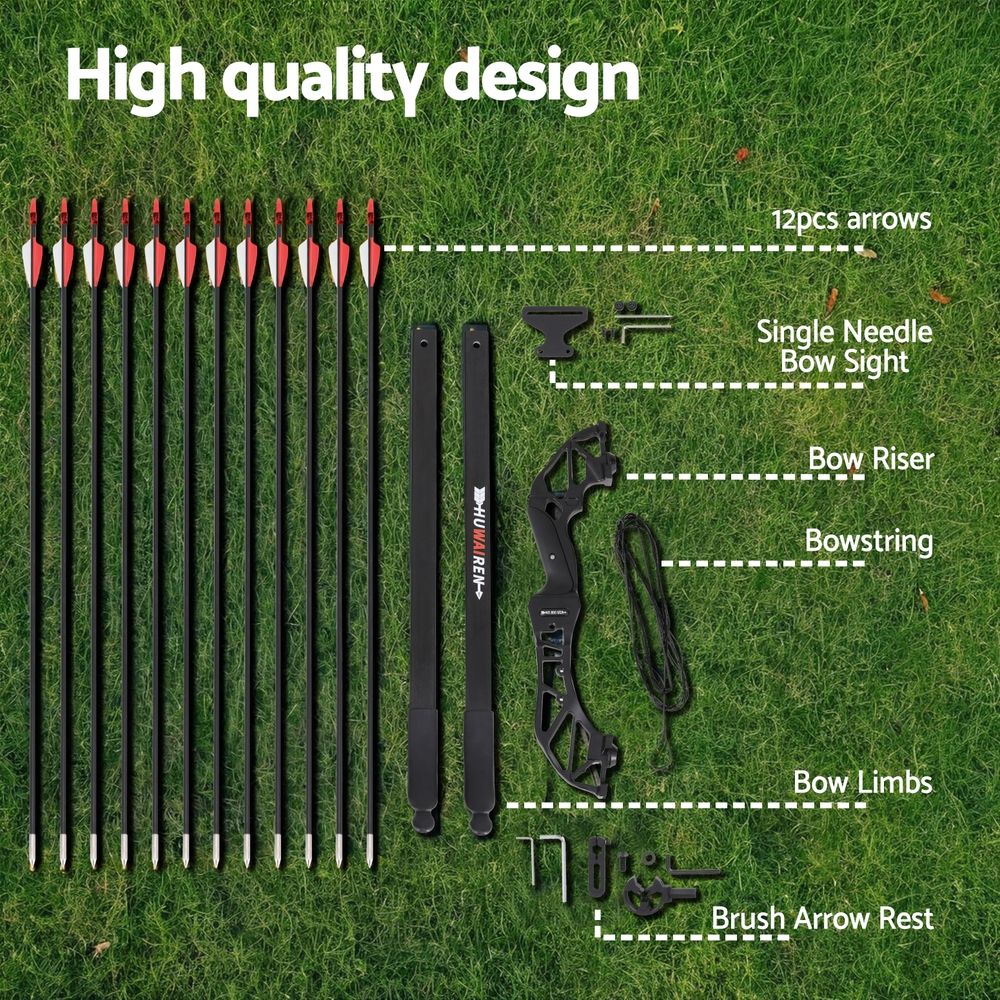 Everfit 55lbs Bow Arrow Set Recurve Takedown Archery Hunting for Beginner Red-Baby & Kids > Baby & Kid&
