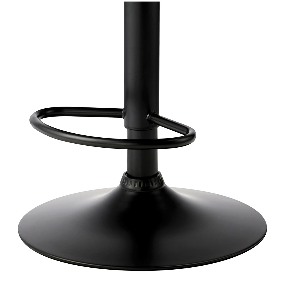 Oikiture 4x Bar Stools with Gas Lift Swivel Wooden PU Leather-Bar Stools-PEROZ Accessories