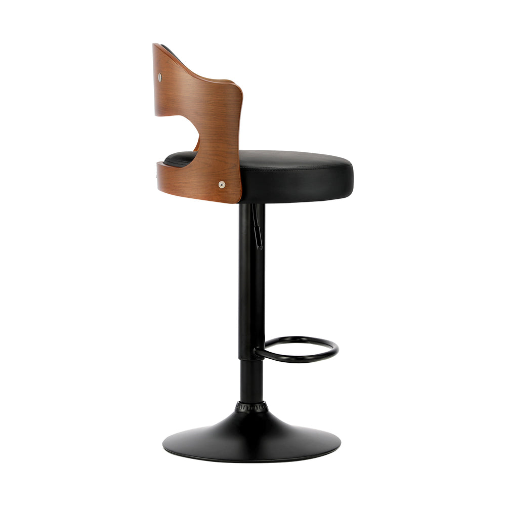 Oikiture 4x Bar Stools Swivel Gas Lift Metal Leather-Bar Stools-PEROZ Accessories