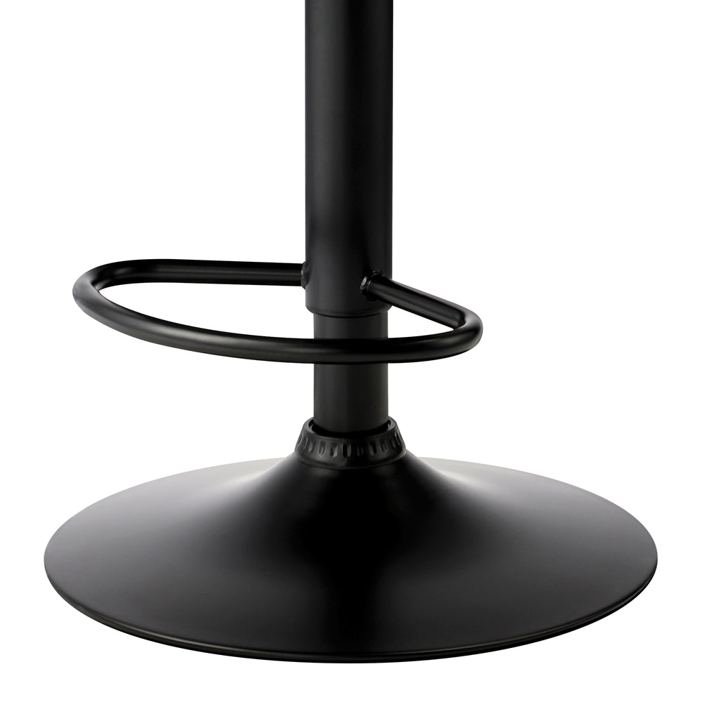 Oikiture 4x Bar Stools Swivel Gas Lift Metal Leather-Bar Stools-PEROZ Accessories