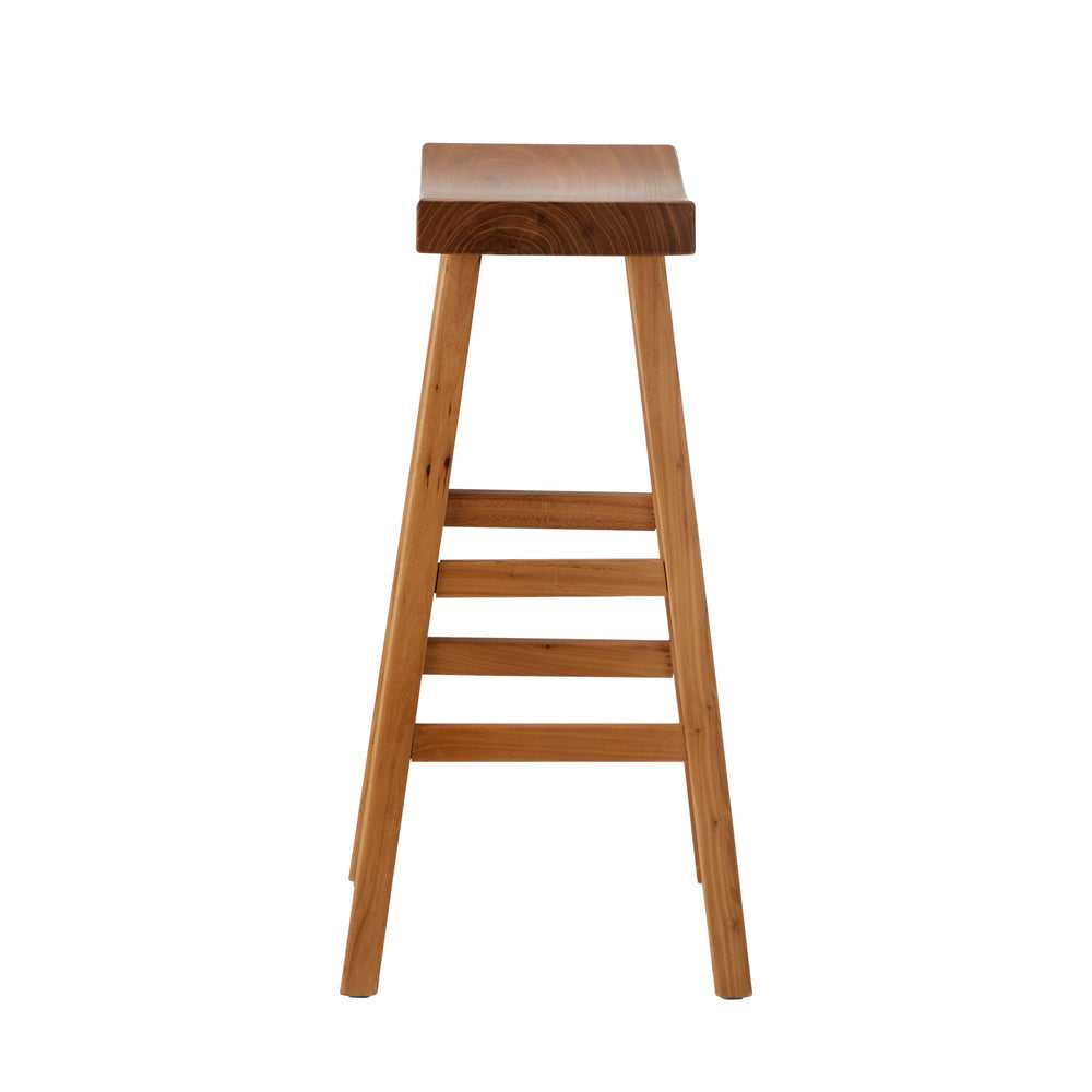 Oikiture Bar Stool Wooden Counter Chairs Natural-Bar Stools-PEROZ Accessories