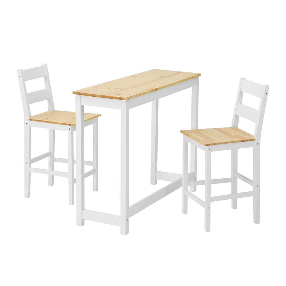 Oikiture 3PCS Bar Set Cafe Table&2 Stools-Outdoor Bar Set-PEROZ Accessories
