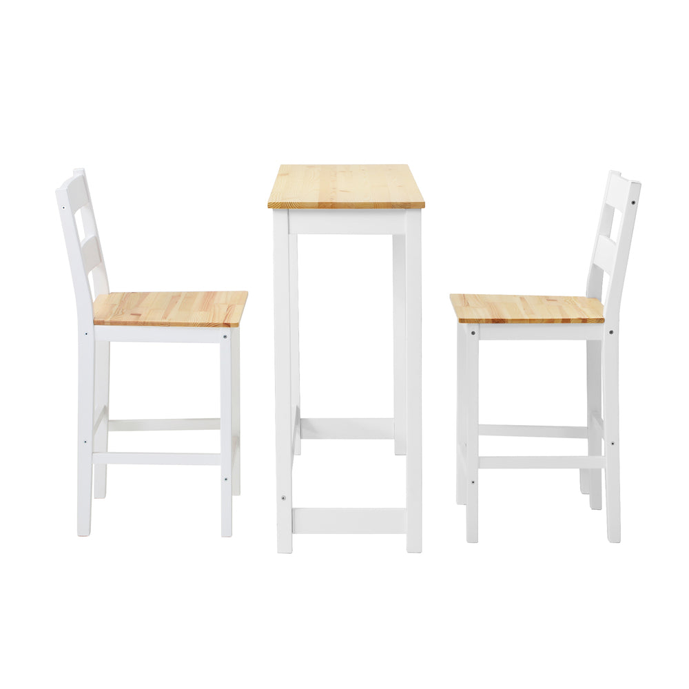 Oikiture 3PCS Bar Set Cafe Table&2 Stools-Outdoor Bar Set-PEROZ Accessories