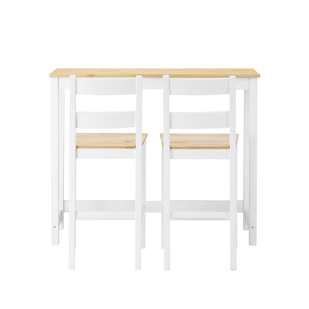 Oikiture 3PCS Bar Set Cafe Table&2 Stools-Outdoor Bar Set-PEROZ Accessories