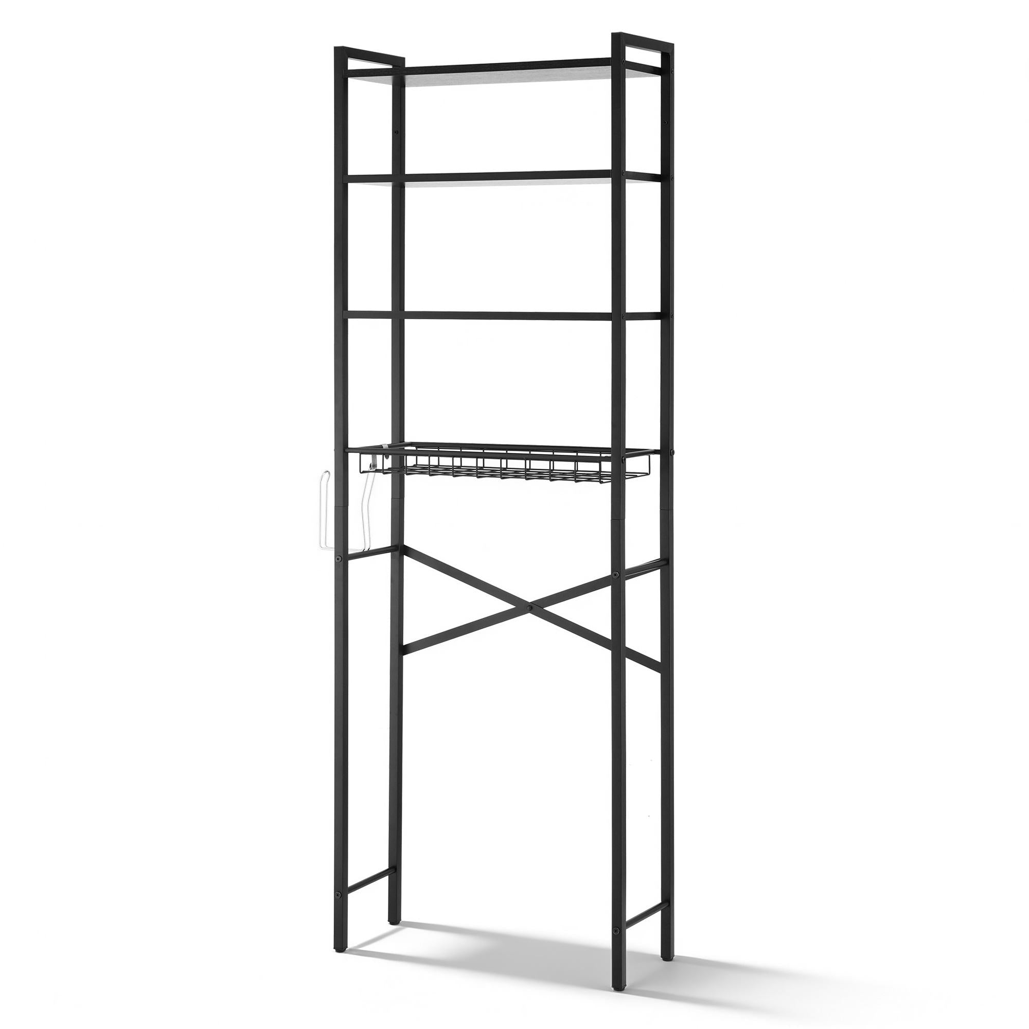 Artiss Over Toilet Bathroom Storage Rack Space Saving 4 Tier Organiser White-Furniture > Bathroom > Bathroom Cabinets, Cupboards & Storage-PEROZ Accessories