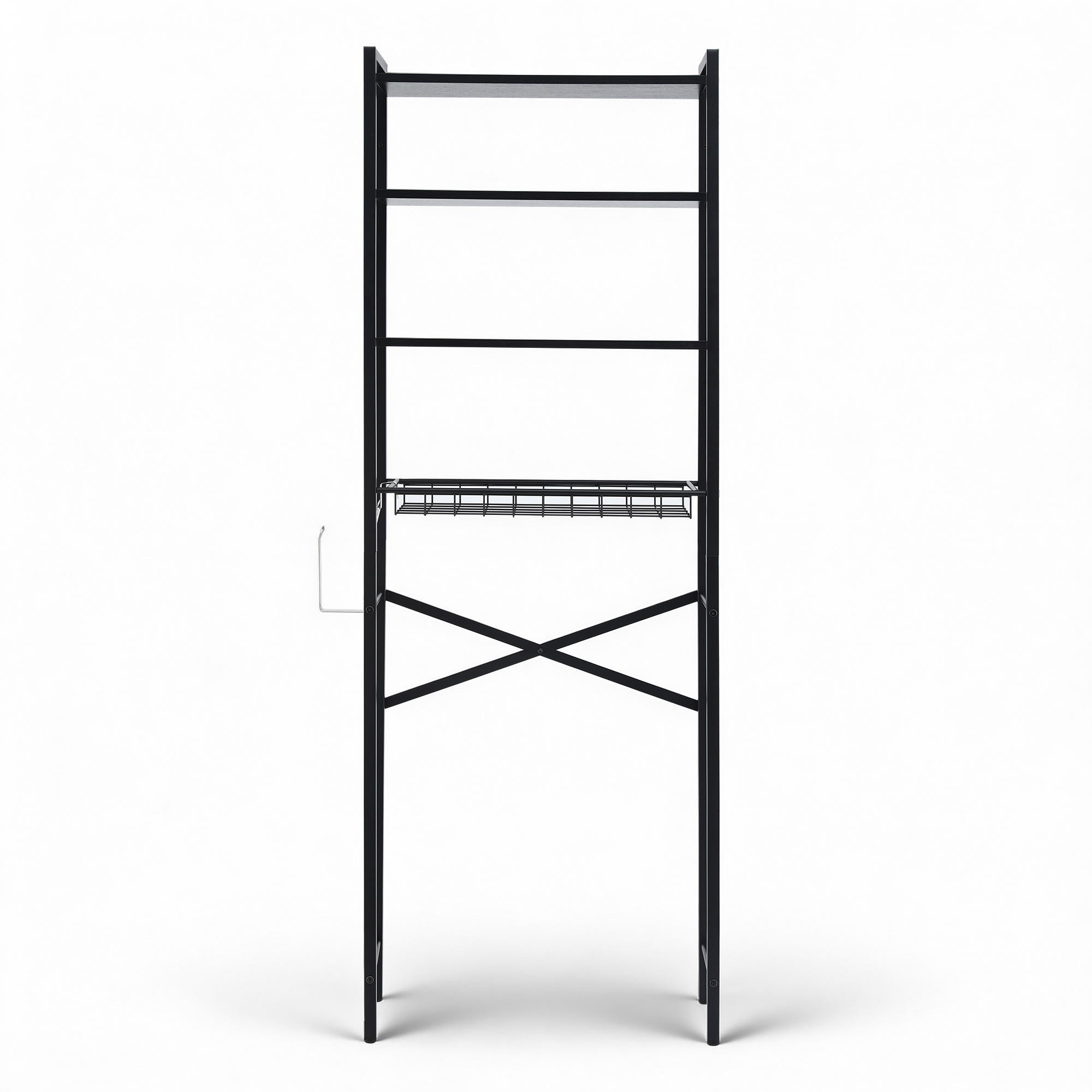 Artiss Over Toilet Bathroom Storage Rack Space Saving 4 Tier Organiser White-Furniture > Bathroom > Bathroom Cabinets, Cupboards & Storage-PEROZ Accessories