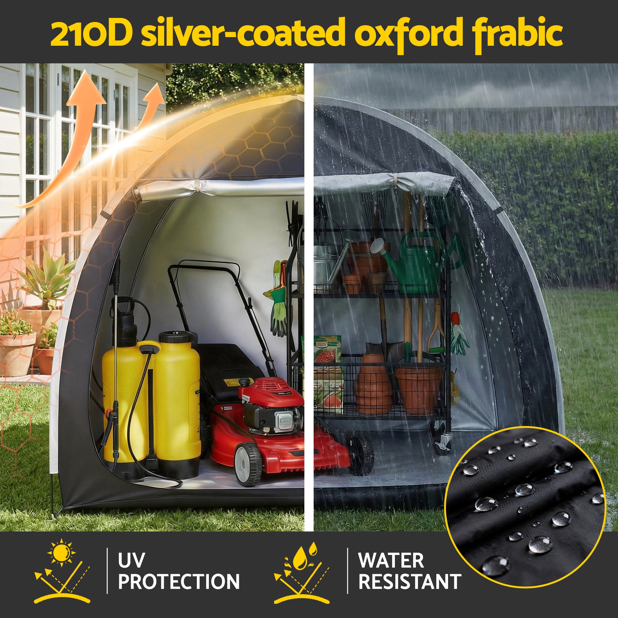 Giantz Bike Storage Tent Waterproof Outdoor UV Protection Shelter w/ Large Space-Home & Garden > Travel > Duffel Bags-PEROZ Accessories