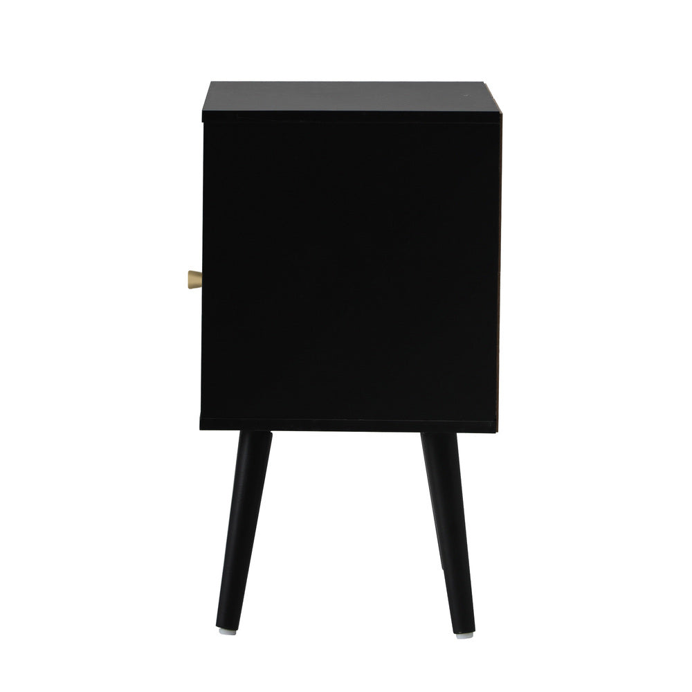 Oikiture 2X Bedside Table Storage Drawer Shelf Rattan-BedSide Tabless-PEROZ Accessories