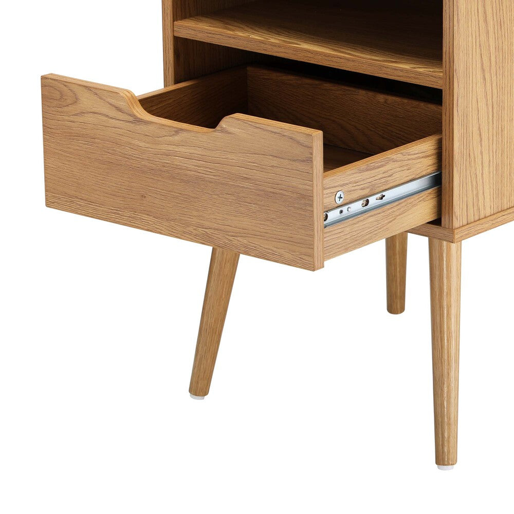 Oikiture Bedside Tables Set of 2 Wood-Bedside Table-PEROZ Accessories
