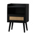Oikiture Bedside Table Drawer Side End Table Rattan-BedSide Tabless-PEROZ Accessories