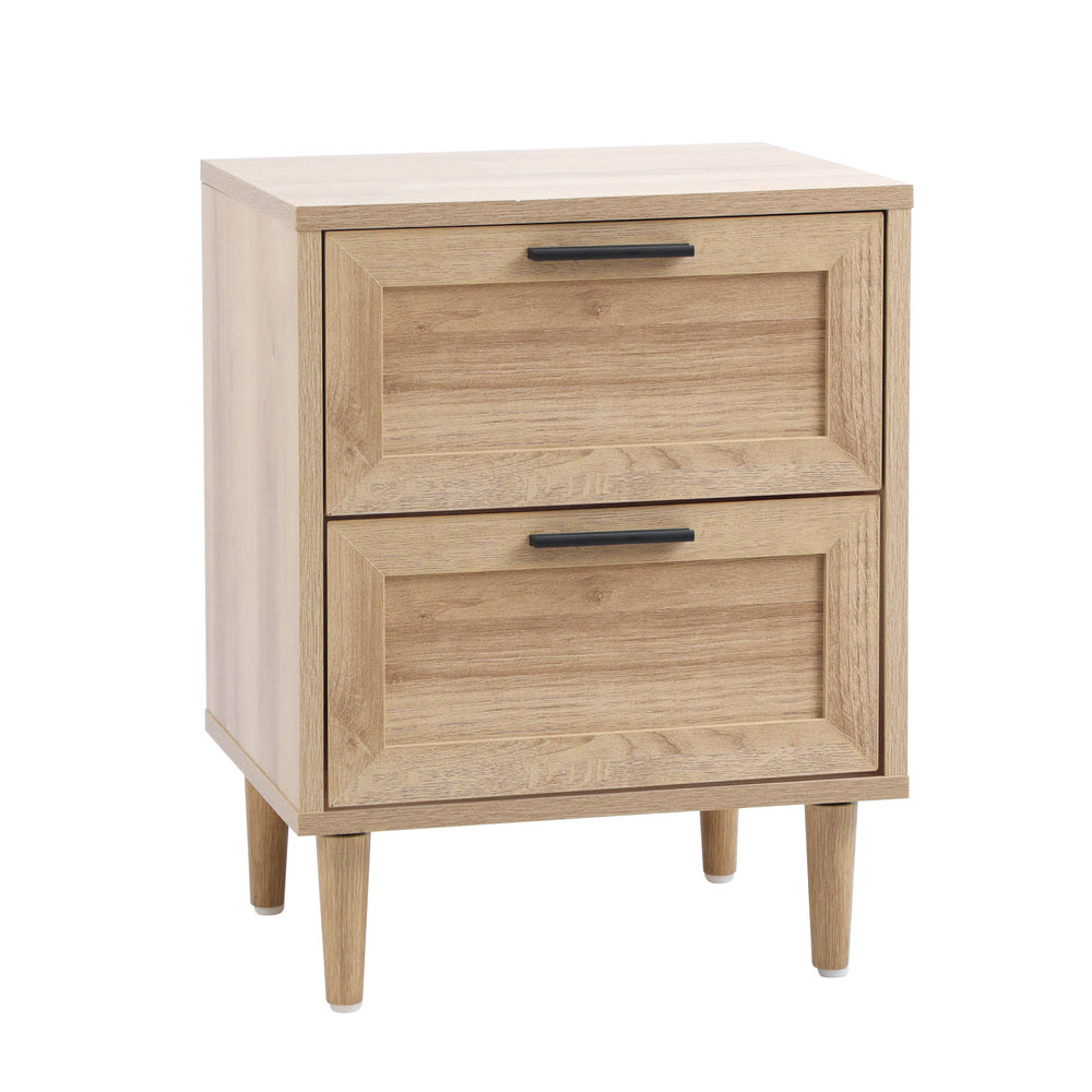Oikiture Bedside Tables Set of 2 Nightstand Wood-Bedside Table-PEROZ Accessories