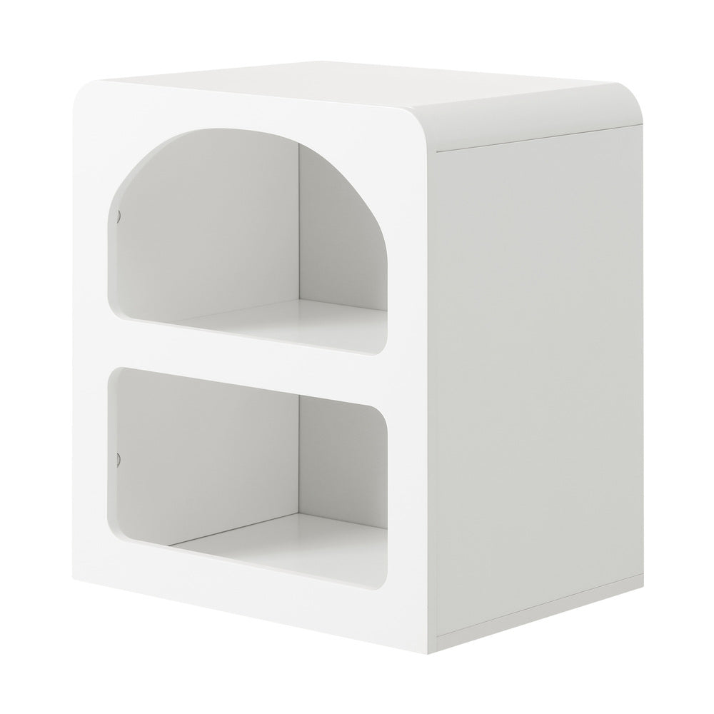 Oikiture Bedside Table Display Shelf Storage Cabinet Nightstand White-BedSide Tabless-PEROZ Accessories