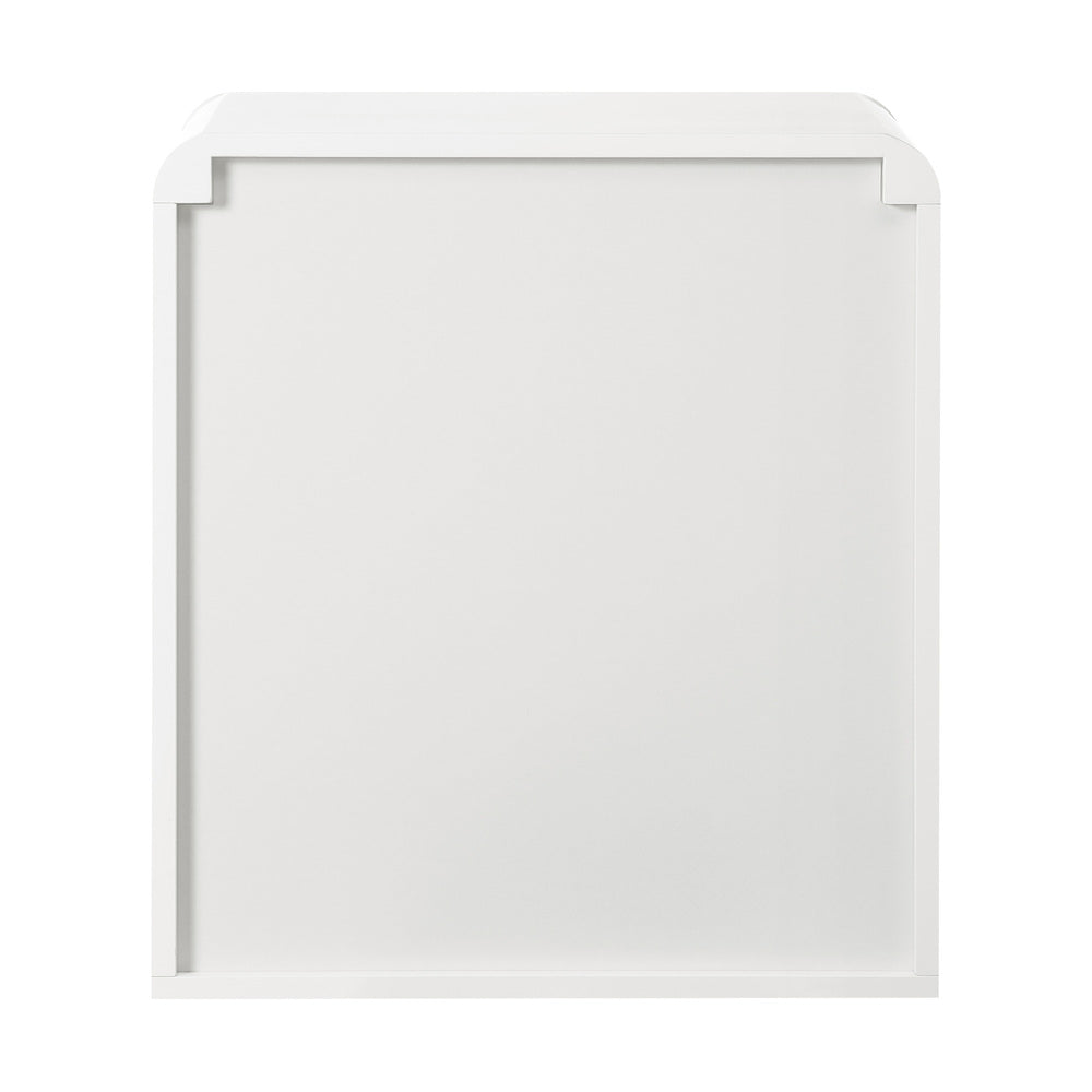 Oikiture Bedside Table Display Shelf Storage Cabinet Nightstand White-BedSide Tabless-PEROZ Accessories