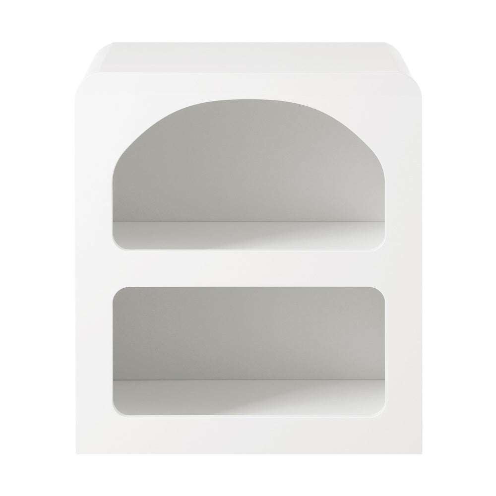 Oikiture Bedside Tables Set of 2 Display Shelf White-Bedside Table-PEROZ Accessories