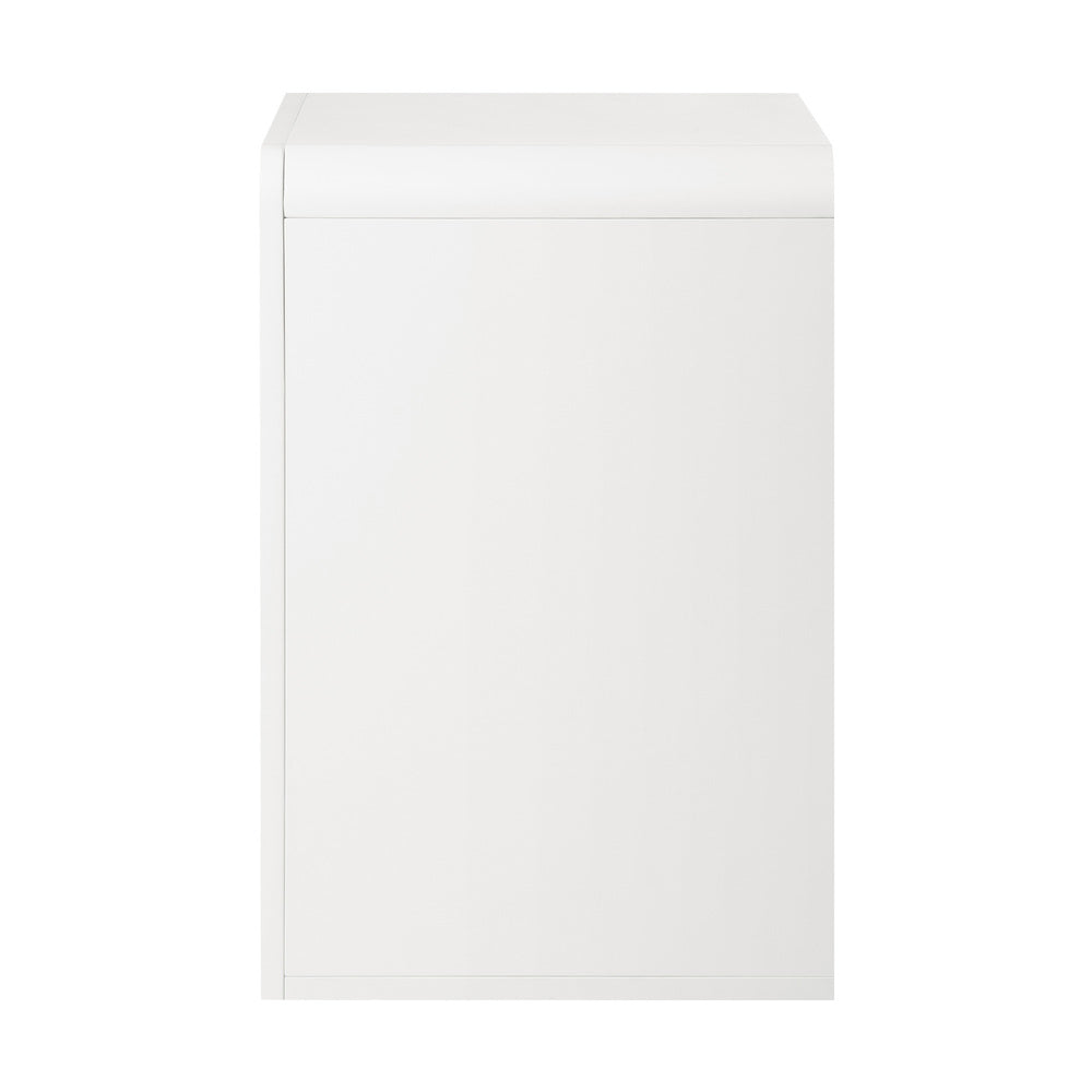 Oikiture Bedside Tables Set of 2 Display Shelf White-Bedside Table-PEROZ Accessories